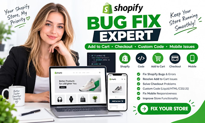 fix shopify bugs add to cart checkout custom code mobile responsiveness issues