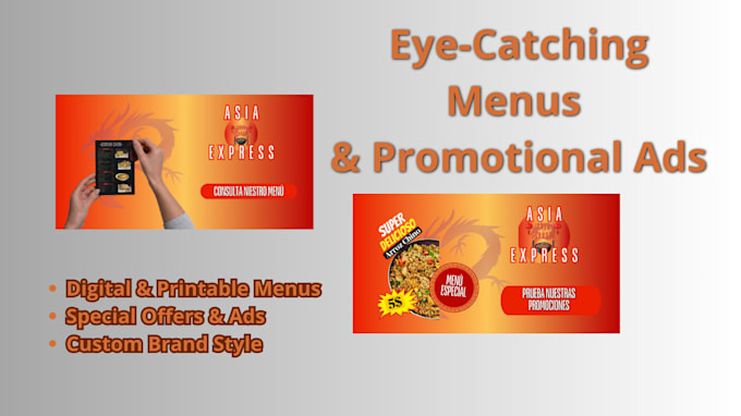 design eye catching instagram posts and menus