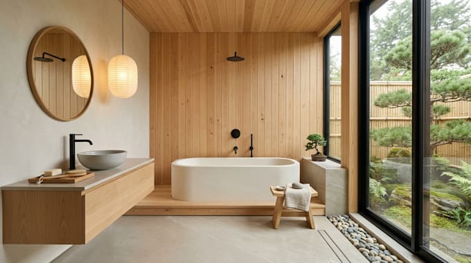 do bathroom interior design in 3d and render
