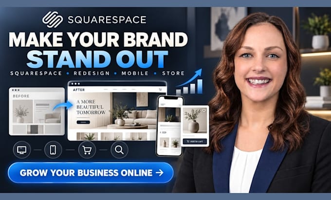 build squarespace website development custom squarespace design SEO and redesign