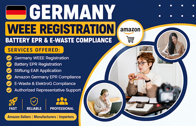 do germany weee registration, battery epr and amazon e waste compliance