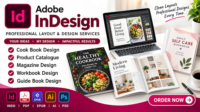 Magazine Layout Indesign Inspiration Do adobe indesign project, book design, brochure catalog design ...