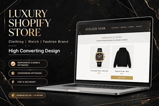 build luxury shopify clothing and fashion store