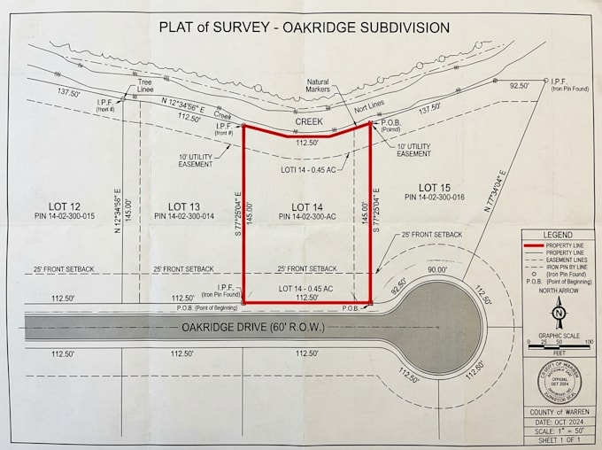 create plat map, parcel map, property boundary and land survey layout