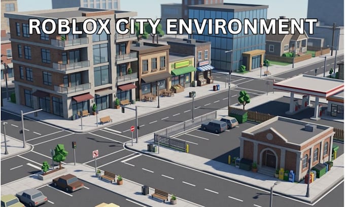 build custom roblox city map, game map and environment in roblox studio