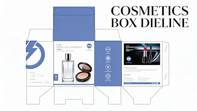 create cosmetics box artwork print ready prepress dieline preparation setup