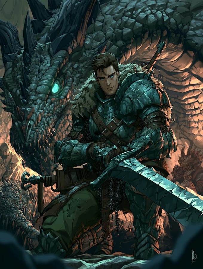 draw dnd character illustration