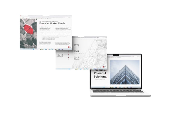 design your pitch deck or corporate presentation in powerpoint