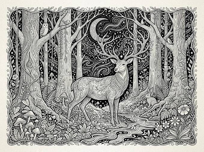illustrate anything using line art