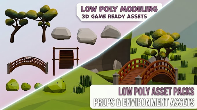 create stylized 3d game assets and low poly props in blender
