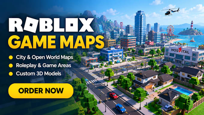 create realistic roblox city maps, terrain, obby and game environments