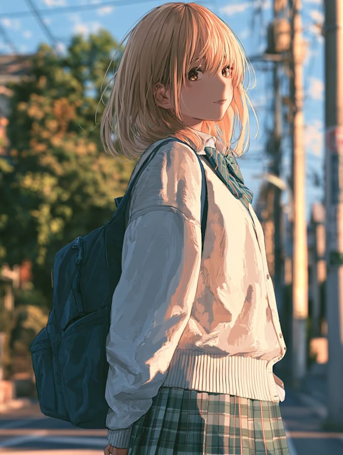 anime character an illustration and anime character