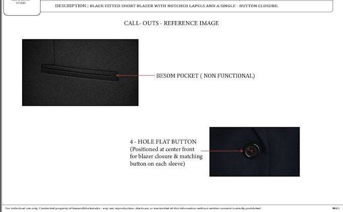 create a professional fashion tech pack