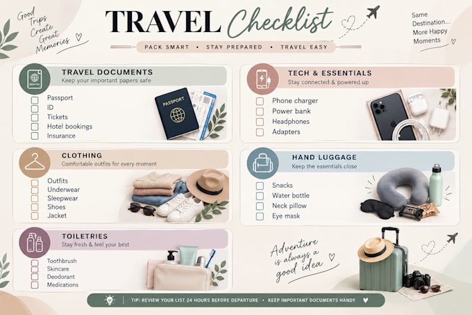 design professional printed planner, checklist and worksheet