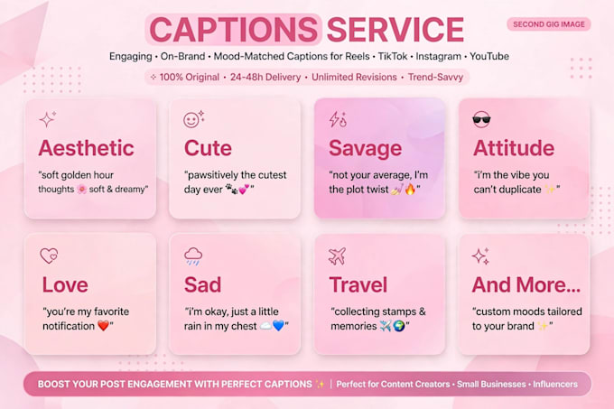 write aesthetic captions and hashtags for instagram