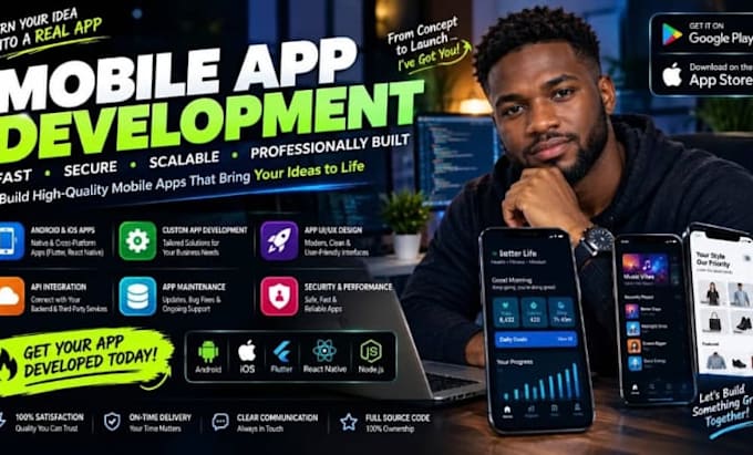 mobile app development android and ios app creation as flutter app developer