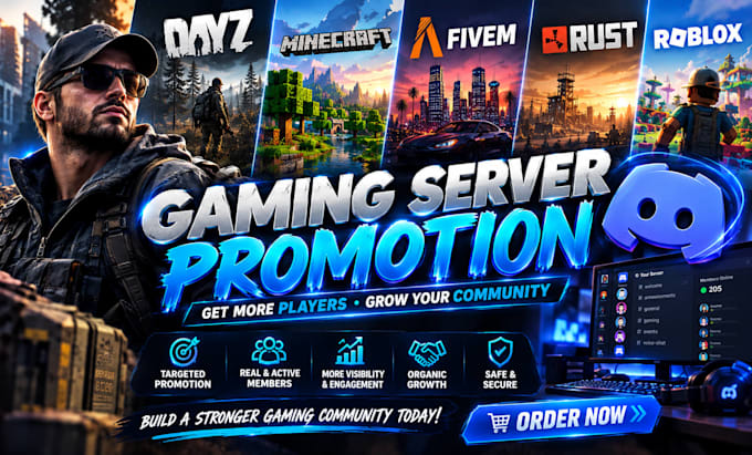 promote dayz server promotion, gaming minecraft fivem rust roblox server