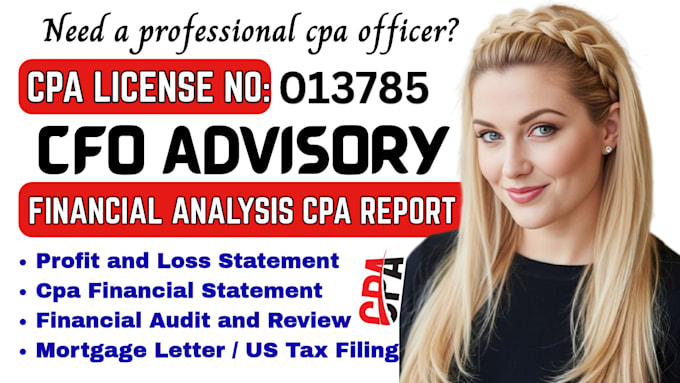 do financial analysis, cfo advisory, forecasting, financial modeling, CPA report