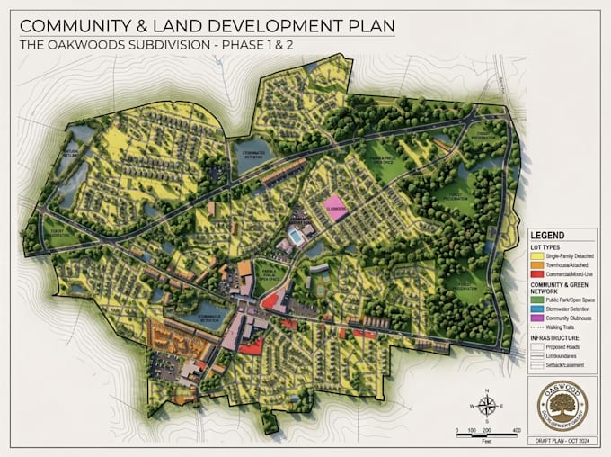 design residential subdivision, lot layout, community and land development plan