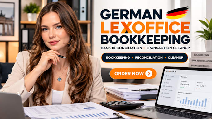 do german lexoffice bookkeeping bank reconciliation transaction cleanup