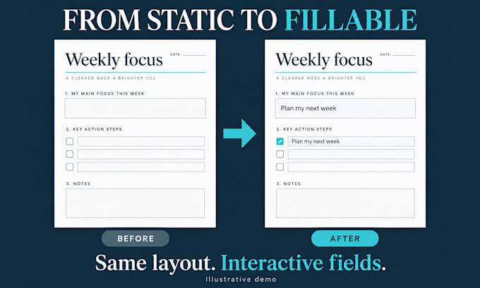 convert your existing workbook or form into a fillable PDF