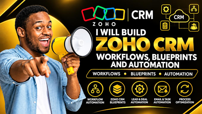 build zoho CRM workflows, blueprints and automation