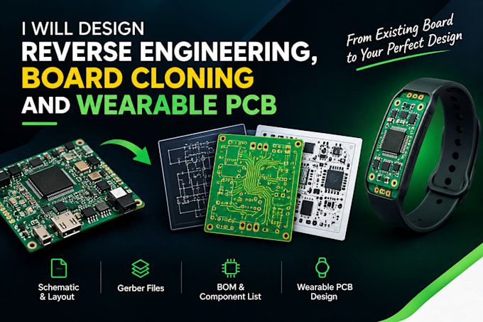 design reverse enginerring, board cloning and wearable pcb