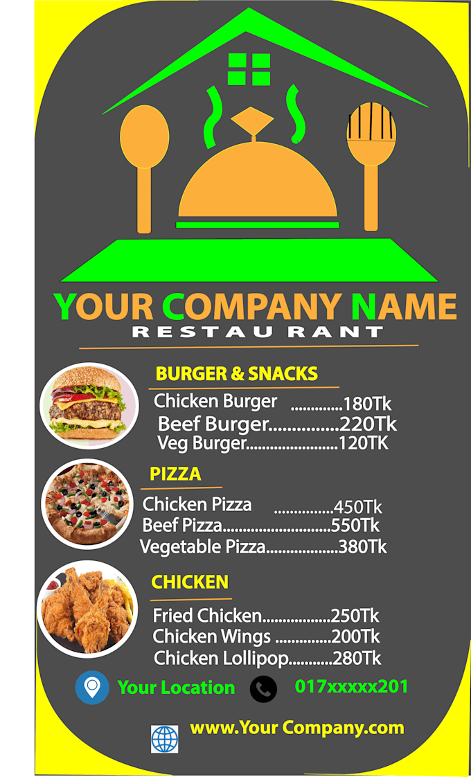 design modern restaurant food menu and cafe menu design