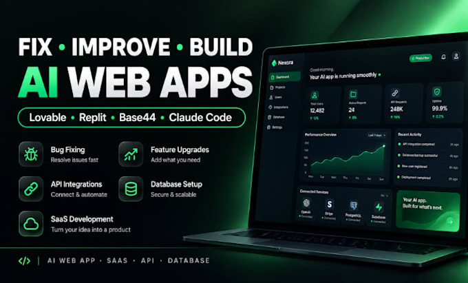 Functional Language Code Fix, improve or build your ai web app with lovable, replit,base44 or ...