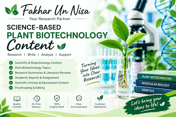 write scientific and biotechnology content