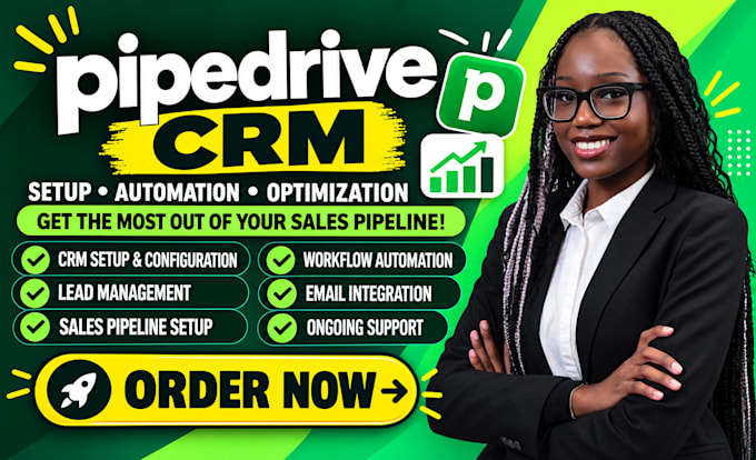 setup and optimize your pipedrive CRM, sales pipeline and workflows