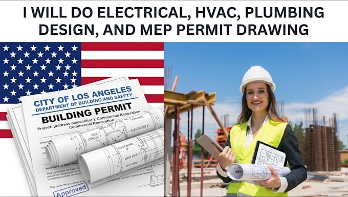 do electrical, hvac, plumbing design, and mep permit drawing