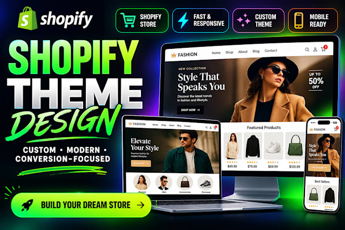 shopify theme design store design website custom shopify theme expert