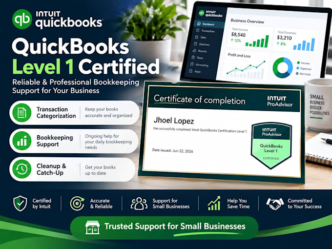 do quickbooks online bookkeeping, cleanup, and catch up