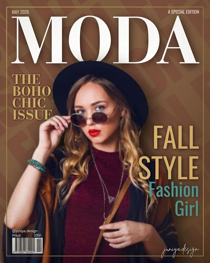 design professional magazine cover
