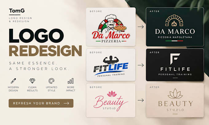 design or redesign a modern minimalist logo