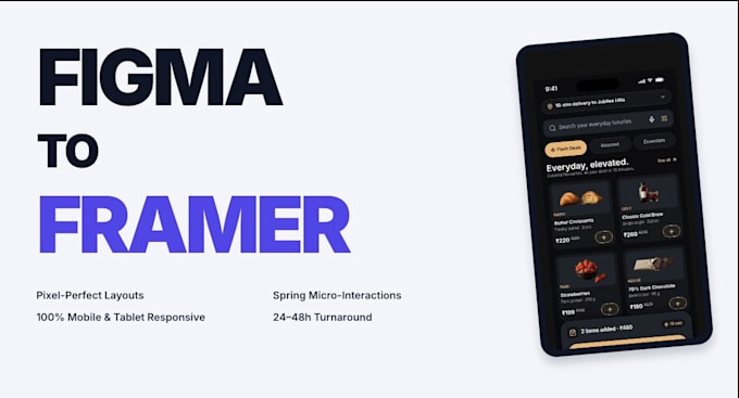 convert figma design to responsive framer website