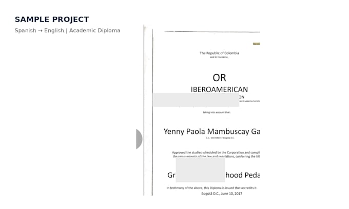 ill translate simple documents from spanish to english