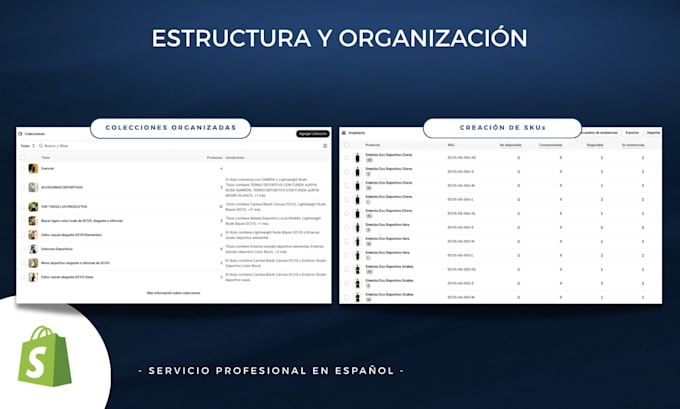 structure and upload your product catalog in shopify