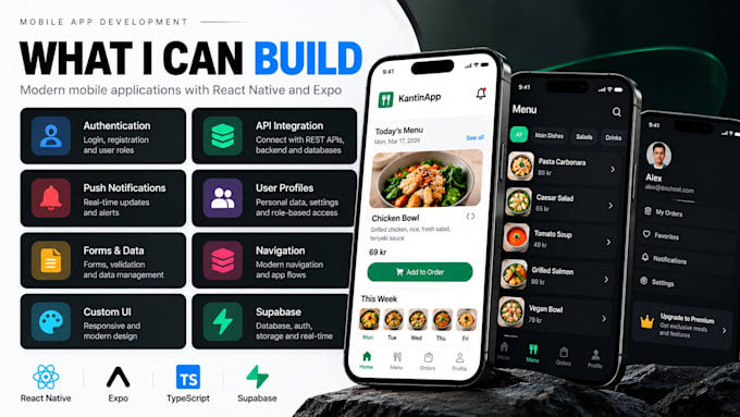 develop a react native expo mobile application