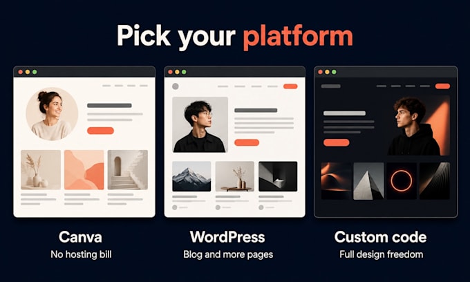 design a personal portfolio website for freelancers and ugc creators