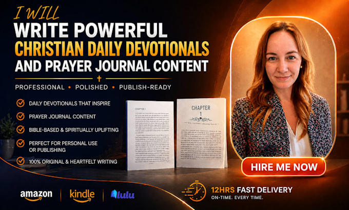 write powerful christian daily devotionals and prayer journal content
