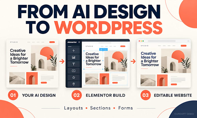 convert your ai website to wordpress with elementor