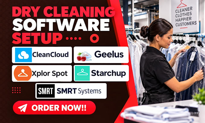 setup cleancloud geelus xplor spot starchup smrt systems dry cleaning software