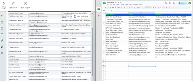 pdf to excel conversion, data entry specialist