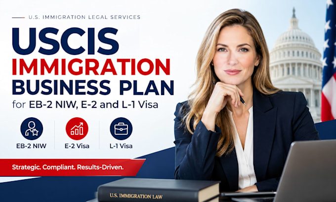 write a uscis immigration business plan for eb2 niw, e2 and l1 visa