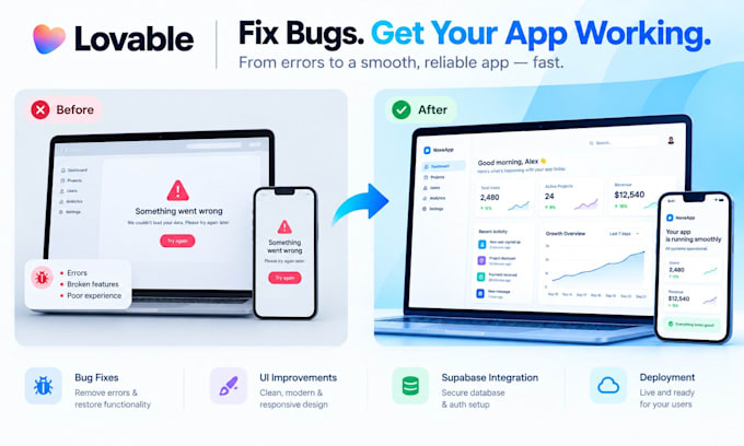 publish your app on ios lovable ai, fix lovable, lovable saas mvp development