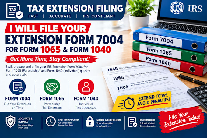 file your extension form 7004 for form 1065 form 1040