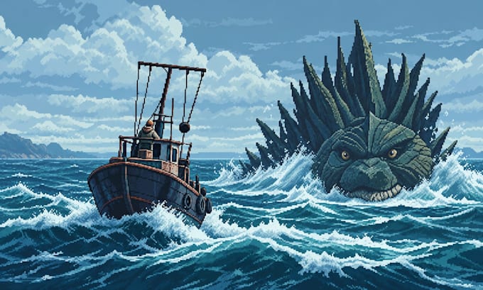 draw pixel art scene and background for your game