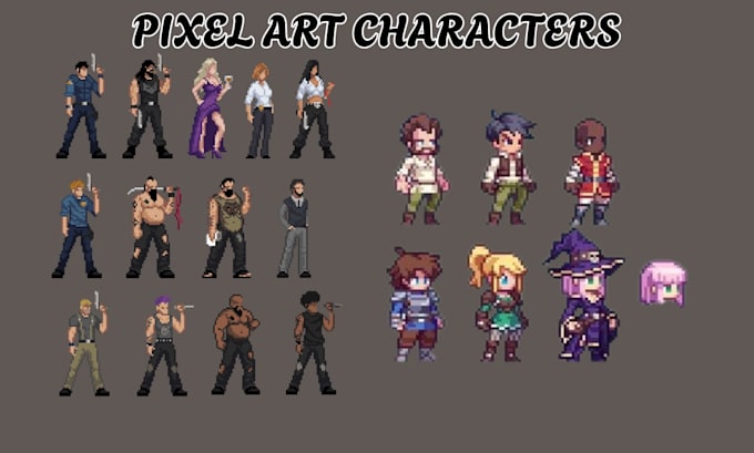 make pixel art animation pixel sprite sheet pixel art character 2d game assets